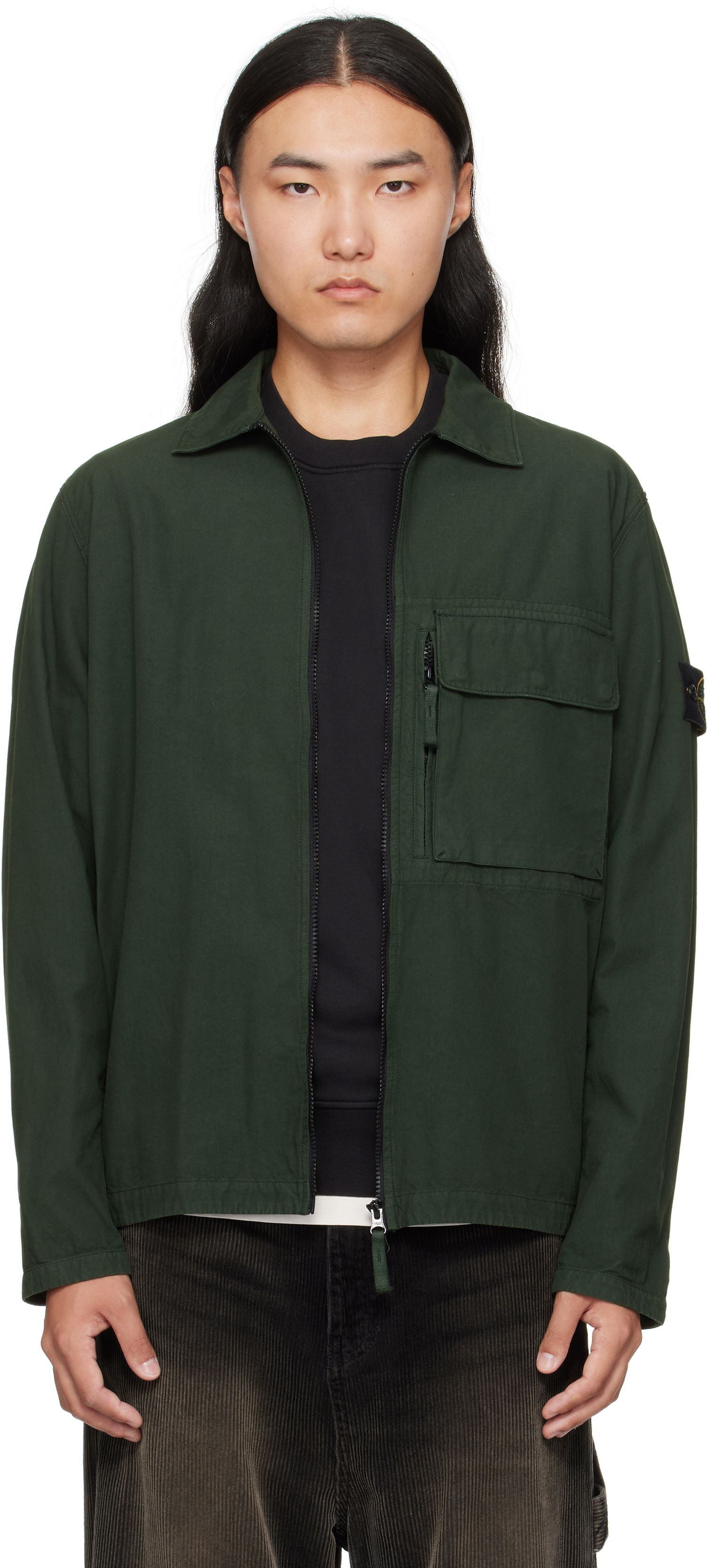 Jakna Stone Island Canvas Weave Cotton Jacket Zelena | K2S15 1200004 S0179, 0