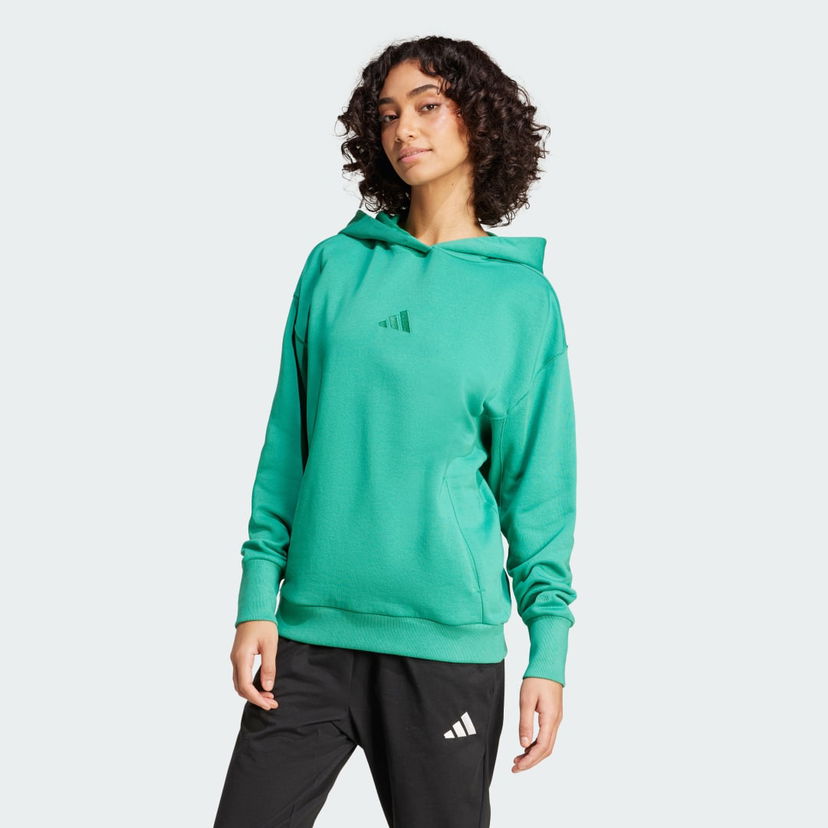 Pulover adidas Performance ALL SZN French Terry Loose Hoodie Zelena | JD4719