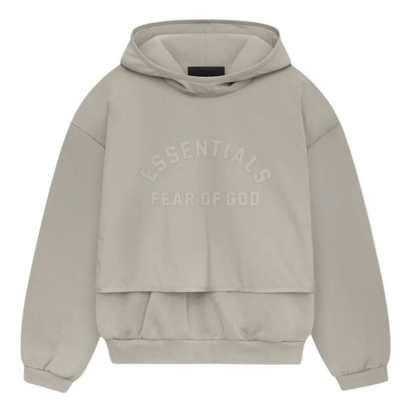Pulover Fear of God Fear of God Essentials Nylon Fleece Hoodie Siva | 202SP244325F