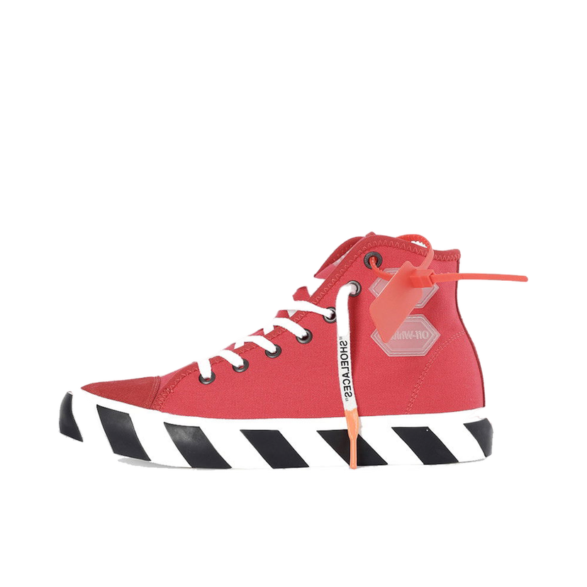 Superge in čevlji Off-White Vulcanized Hi Striped Red Rdeča | OMIA110R19C210352098