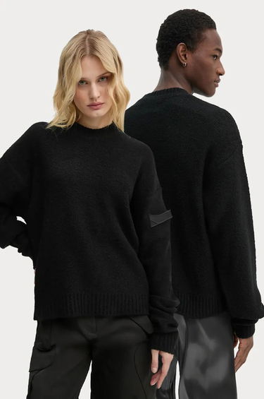 Pleteni pulover HELIOT EMIL Lightweight Wool Sweater Črna | AW24.M.07.067.BLK01, 0