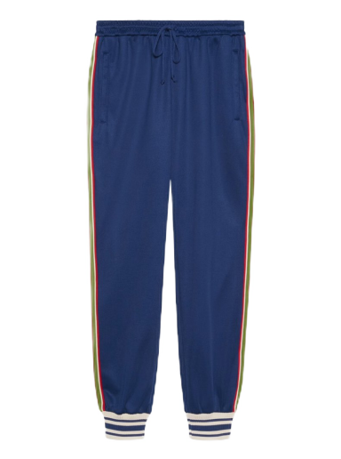 Trenirka Gucci Technical Jersey Jogging Pant Mornarica | 650041 XJC5O 4030