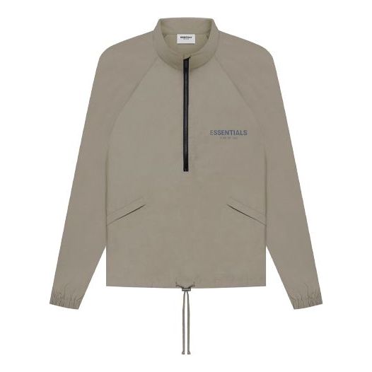 Vetrovka Fear of God Essentials Half Zip Track Jacket Zelena | FOG-SS21-648