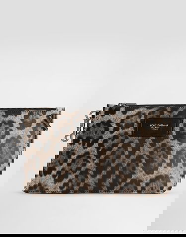 Potovalna torba Dolce & Gabbana Dolce & Gabbana Calfskin Leopard Print Toiletry Bag Večbarvna | BP3343A6519HY13M, 0