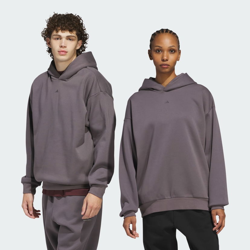 Pulover adidas Performance Basketball Fleece Hoodie Lila | JL6873