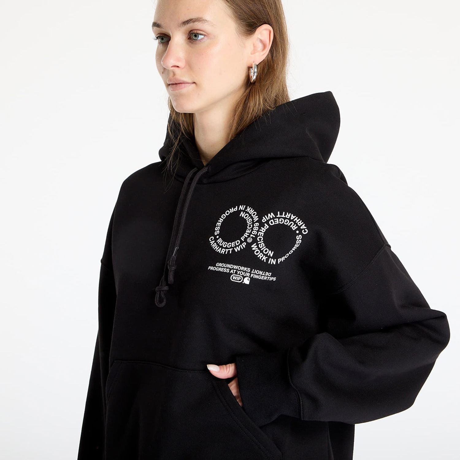 Pulover Carhartt WIP Carhartt WIP Hooded Rotation Sweatshirt Črna | I034690.0D2XX, 1