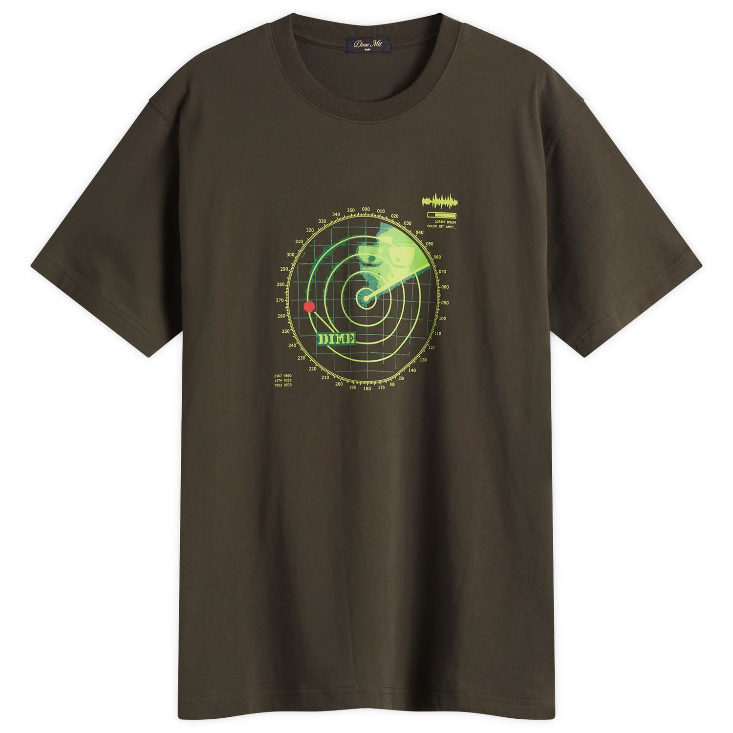 Majica Dime Dime Radar Graphic Tee Zelena | DIMESP2557BLK, 0