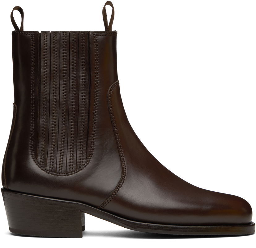 Oblačila LEMAIRE Lemaire Leather Chelsea Boots Rjava | FO0149 LL0106