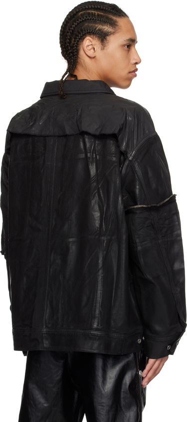 Jakna Rick Owens Rick Owens DRKSHDW Hollywood Jumbo Worker Denim Jacket Črna | DU01E3761 COMW1, 2