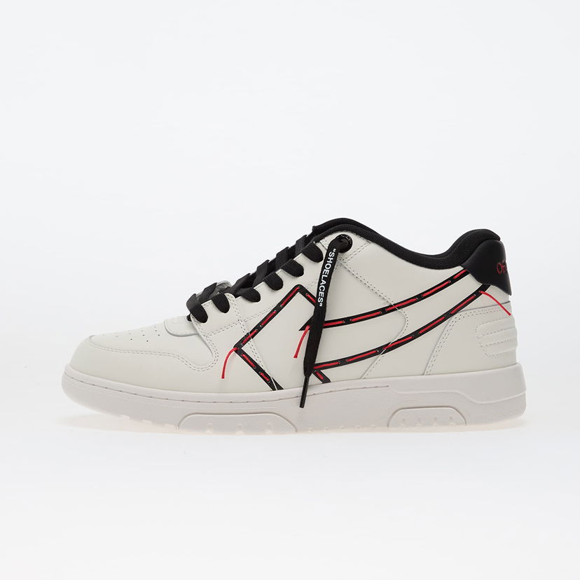Superge in čevlji Off-White Ooo Printed & Stitched Arrow White/ Black Bela | OMIA189F25LEA00D0110