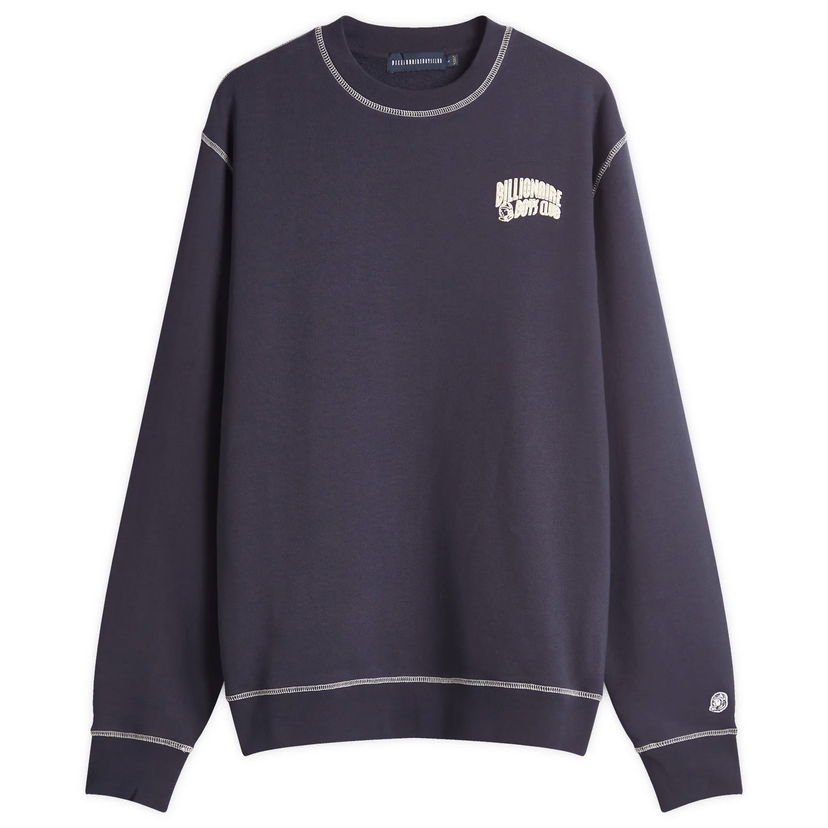 Pleteni pulover BILLIONAIRE BOYS CLUB Men's Small Arch Logo Contrast Stitch Sweatshirt, Size Large Mornarica | BC24211-NVY