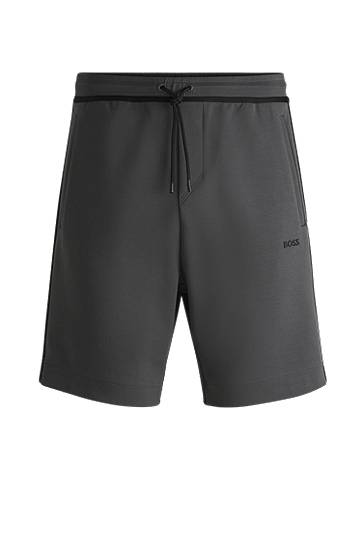 Kratke hlače BOSS BOSS Drawstring Shorts with Logo and Tape Details Siva | 50530051, 0