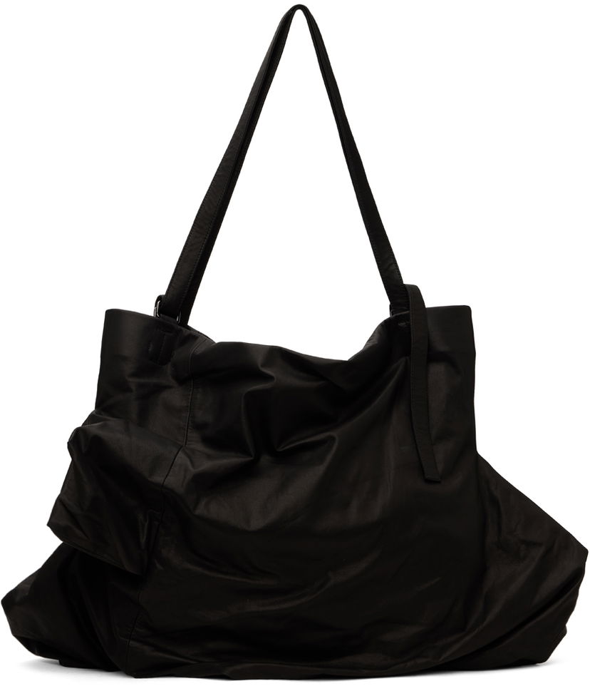 Tote bag Yohji Yamamoto Unevenness Leather Tote Bag Črna | DA-I72-798
