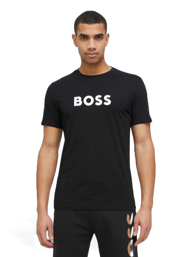 Majica BOSS Organic-Cotton Relaxed Fit T-Shirt Črna | 50491706