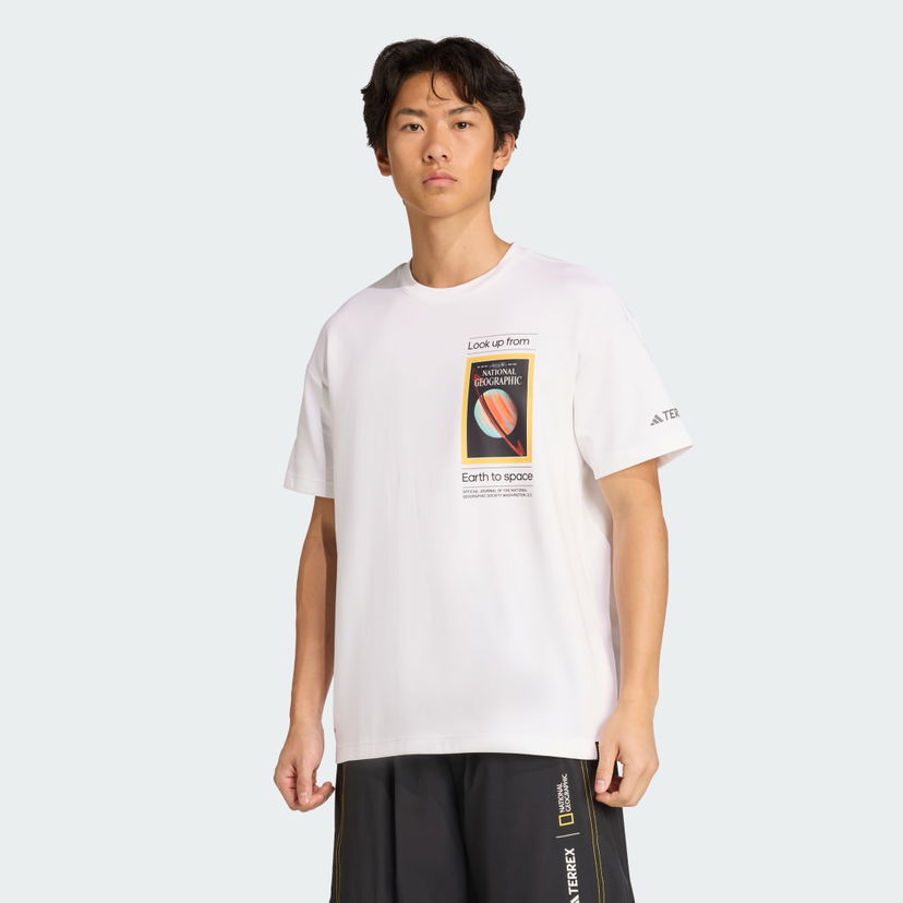 Majica adidas Performance National Geographic AEROREADY Graphic Tee Bela | KC2349