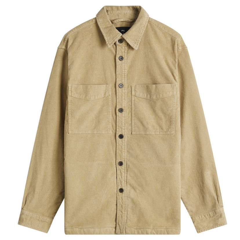 Srajce Paul Smith Paul Smith Corduroy Shirt Jacket, Size Large Bež | M2R-413Z-P22248-62