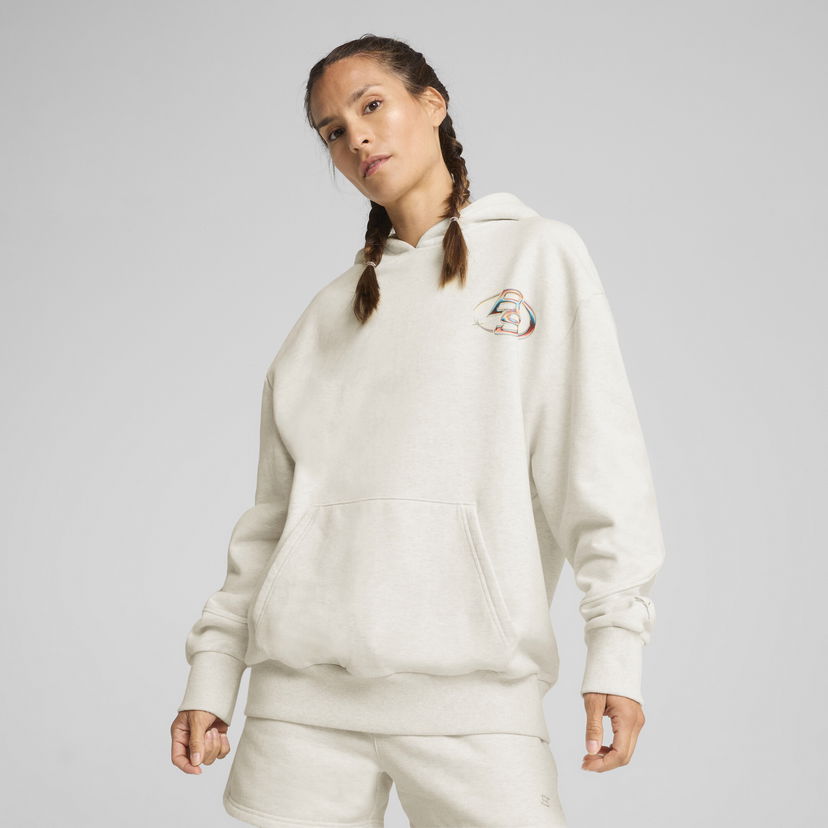 Pulover Puma Stewie Prism Basketball Hoodie Bež | 630524_01