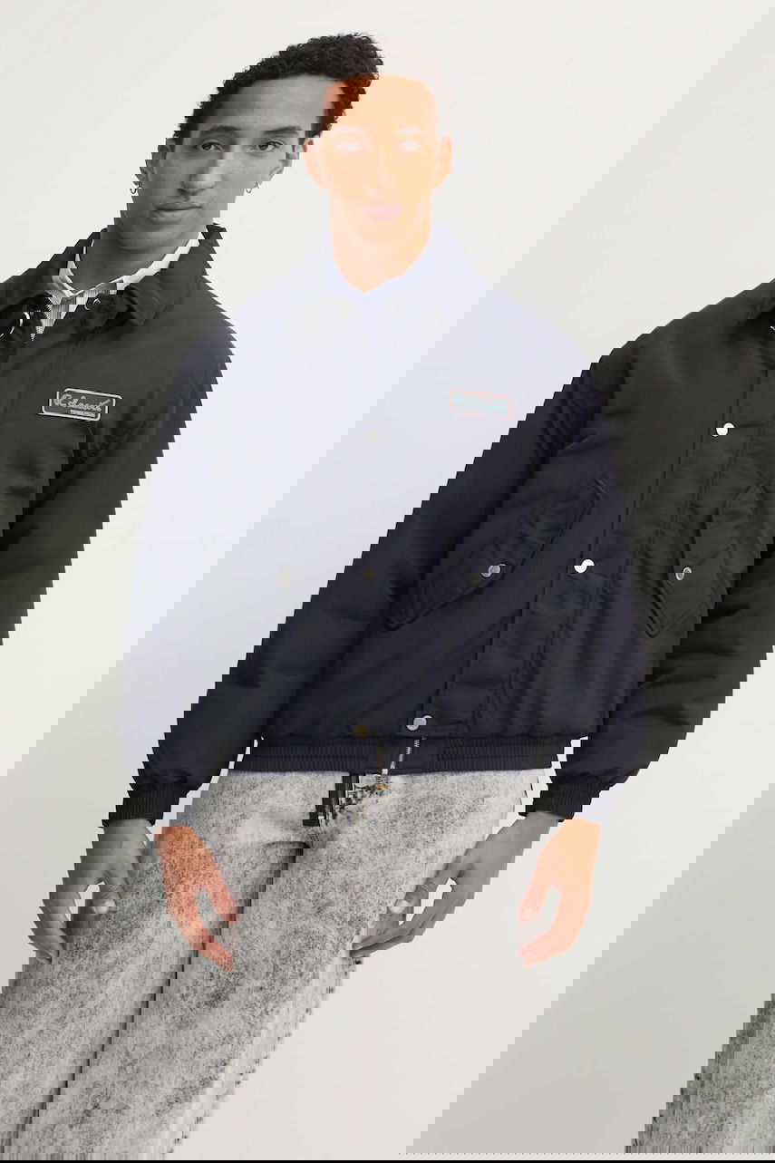 Bomber jakna Lacoste Padded Bomber Jacket with Collar and Chest Patch Mornarica | BH5167, 0