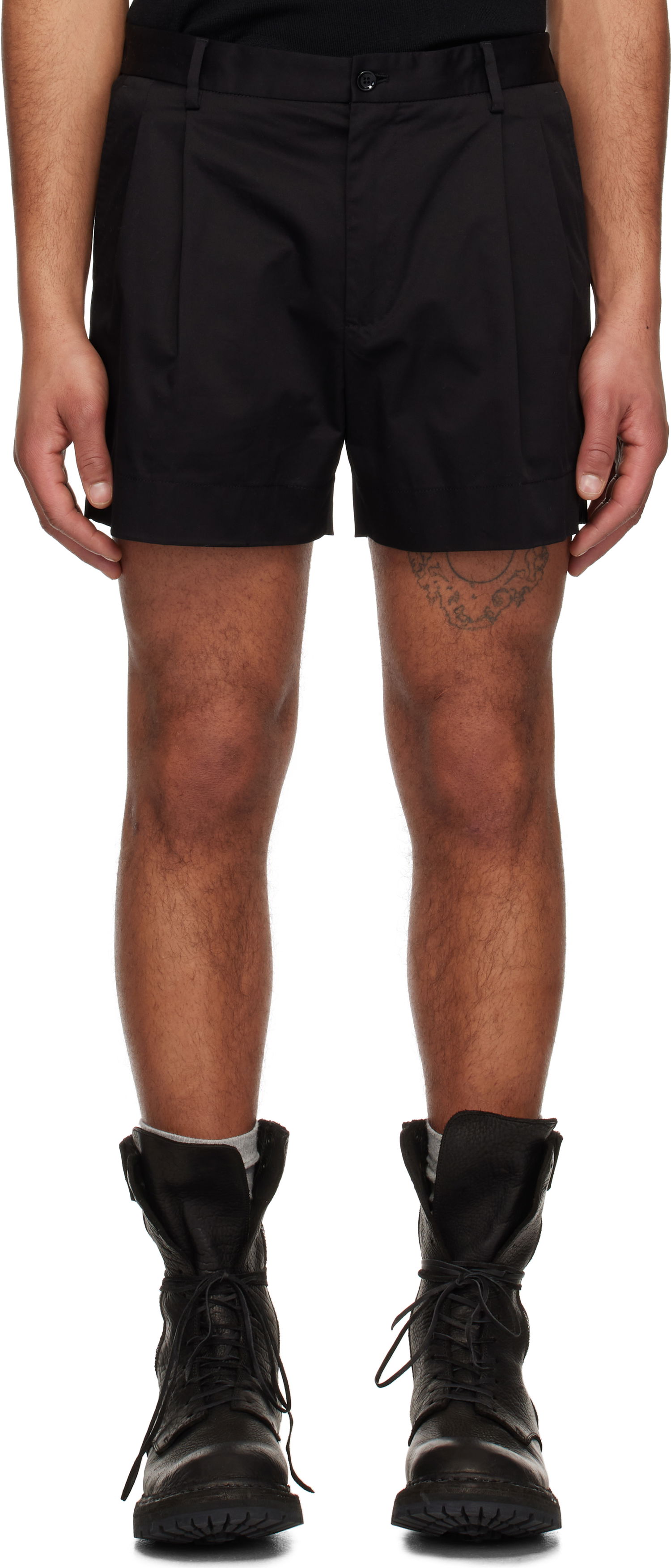 Kratke hlače Dolce & Gabbana Dolce&Gabbana Cotton Gabardine Shorts Črna | GP0X9TFUFNV, 0