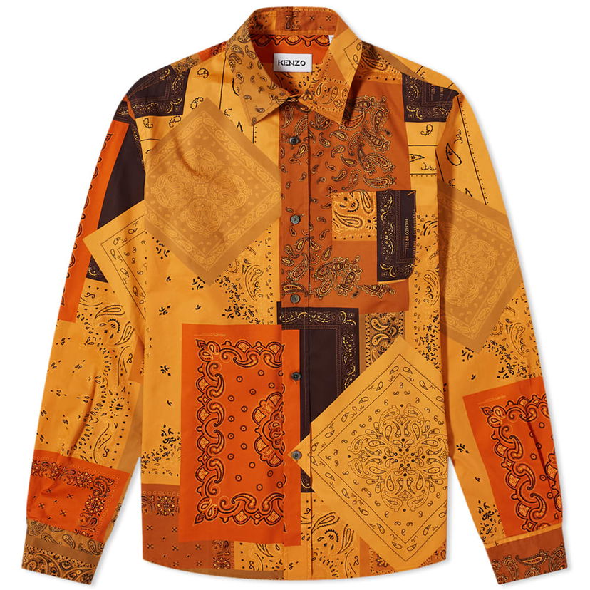 Srajce KENZO Kenzo Patchwork Bandana Shirt Oranžna | FC55CH4019P5-26