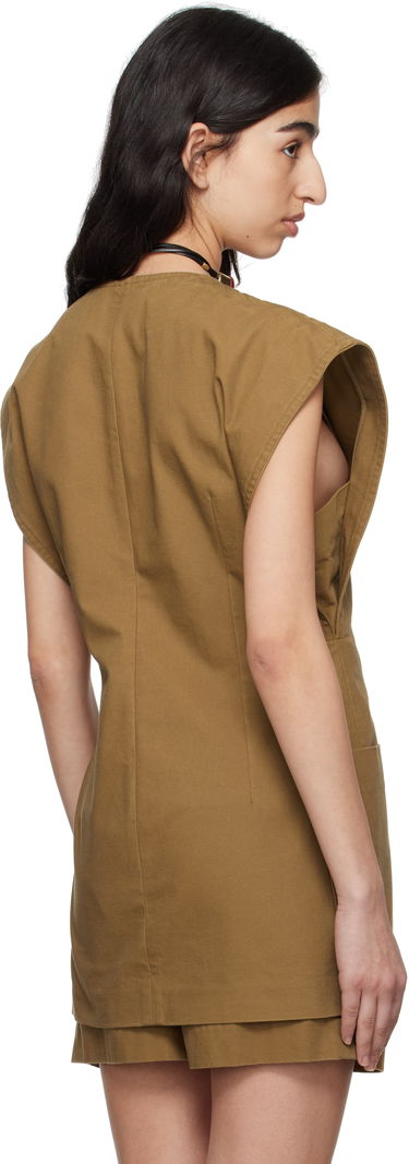 Telovnik ISABEL MARANT Isabel Marant Falila Cotton Canvas Vest Rjava | GI0053FA-C2F01I, 2