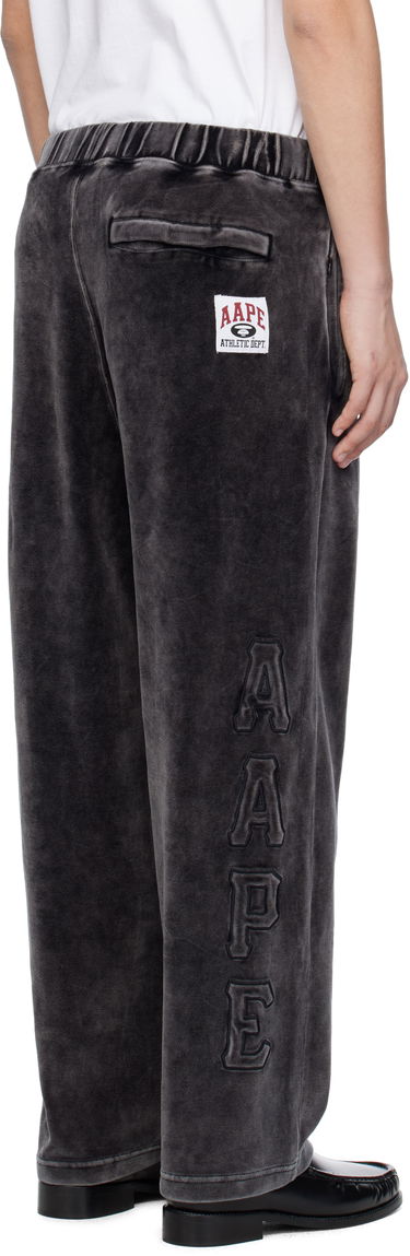 Trenirka AAPE by A Bathing Ape AAPE by A Bathing Ape Injection Velour Sweatpants Črna | AAPPTMC623XXNBKL, 2