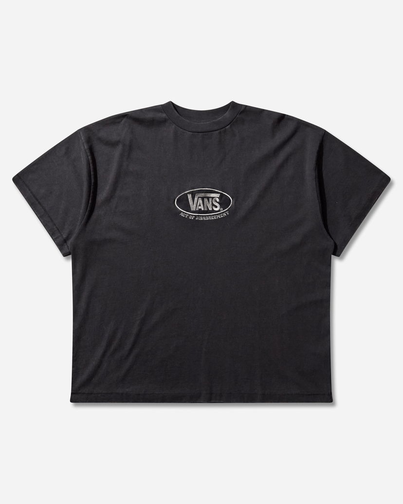 Majica Vans Act of Disagreement Oval Logo Washed T-Shirt Črna | VN000TR3EMQ1