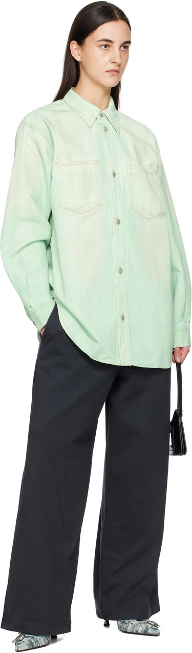 Srajce Acne Studios Acne Studios Faded Denim Shirt Zelena | CB0102-, 3