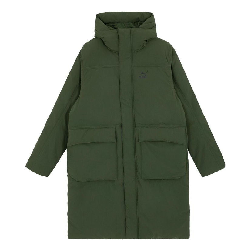 Puhovka Puma Long Down Coat Zelena | 621684-31