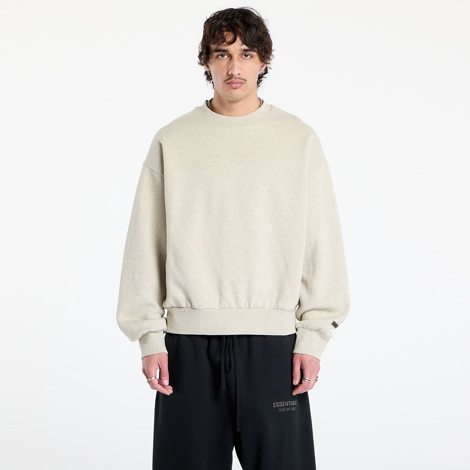 Pulover Fear of God Fear of God Essentials Classic Fit Fleece Crewneck Sweatshirt Bež | 192SP252042F-969, 0
