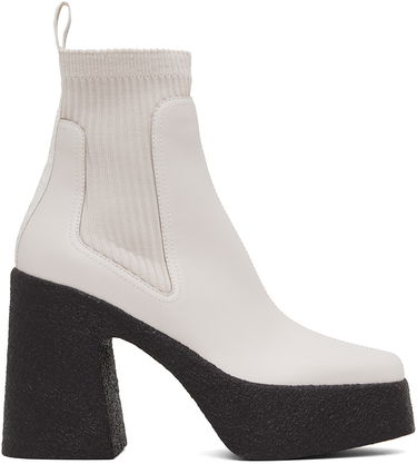 Superge in čevlji Stella McCartney Skyla Heeled Sock Boots Bela | 810440E00195, 0