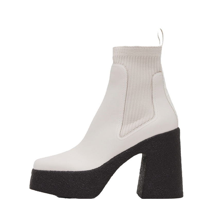 Superge in čevlji Stella McCartney Skyla Heeled Sock Boots Bela | 810440E00195