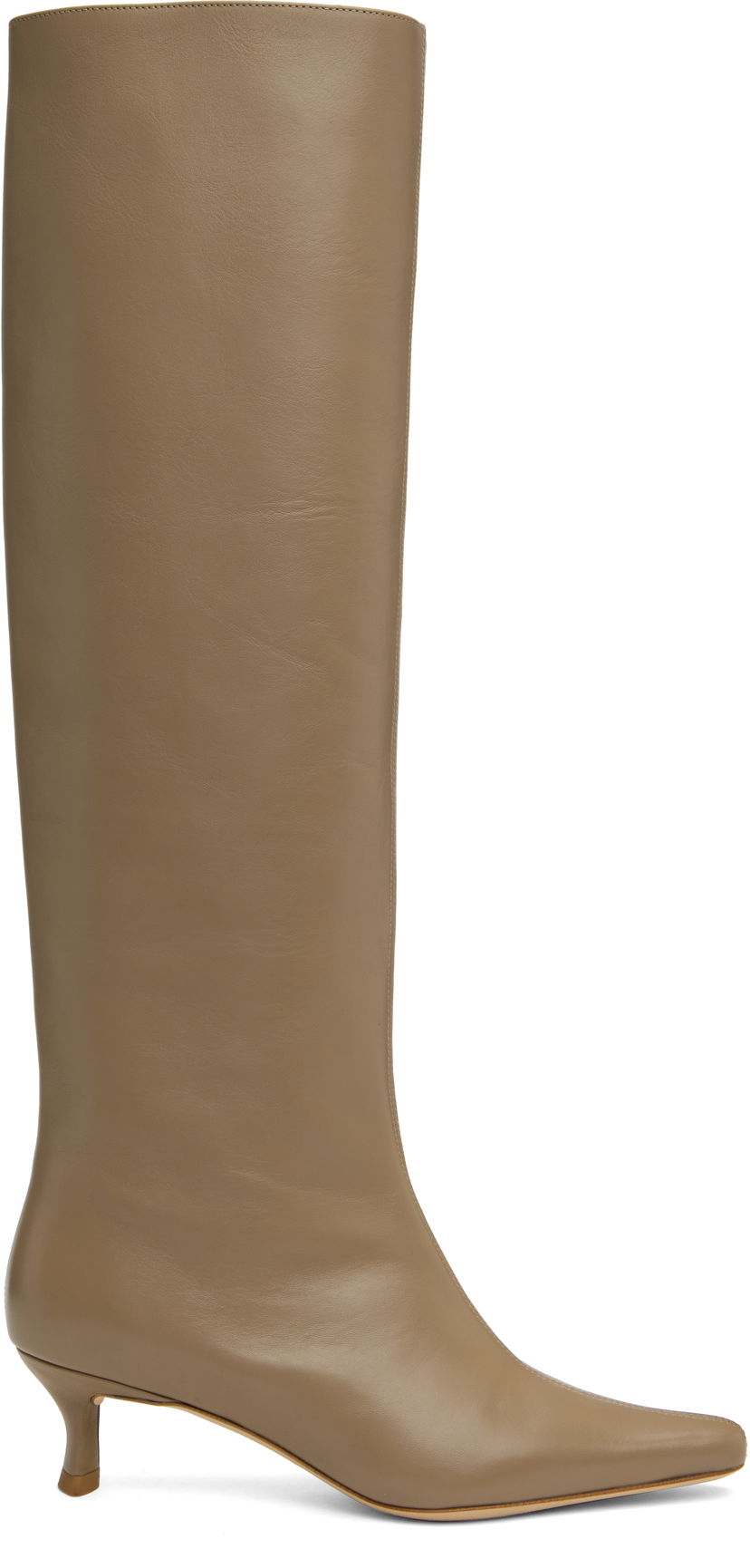Superge in čevlji BY FAR BY FAR Stevie 42 Kitten Heel Tall Boots Bež | MWFBO066CL013BG017PL