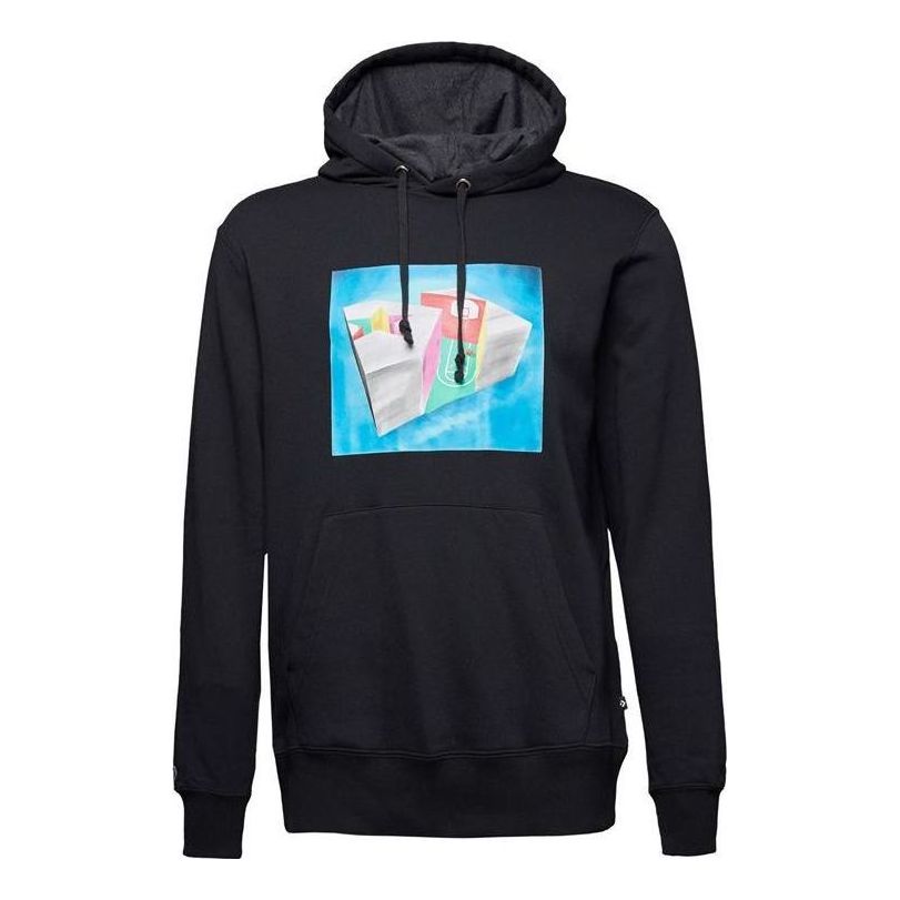 Pulover Converse Star Chevron 3D Court Pullover Hoodie Črna | 10017341-A01