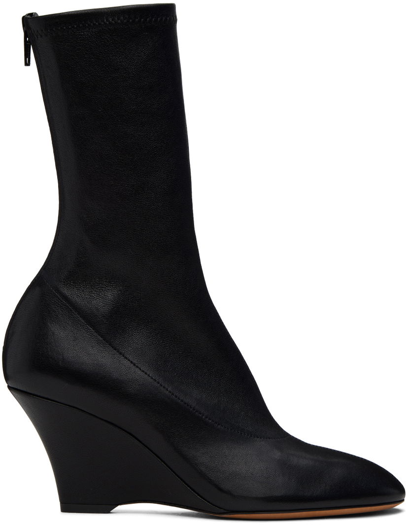 Superge in čevlji Khaite Khaite Apollo Wedge Ankle Boots Črna | F1083-836