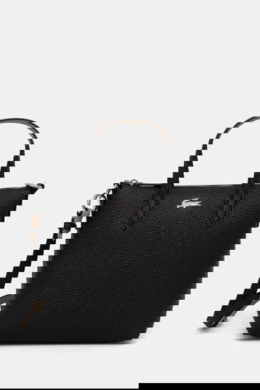 Tote bag Lacoste Pebbled Mini Tote Bag with Shoulder Strap Črna | NF5126AA, 0