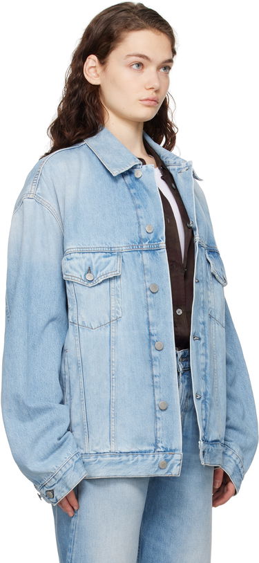 Jakna Acne Studios Blue Relaxed-Fit Denim Jacket Modra | C90176-, 4