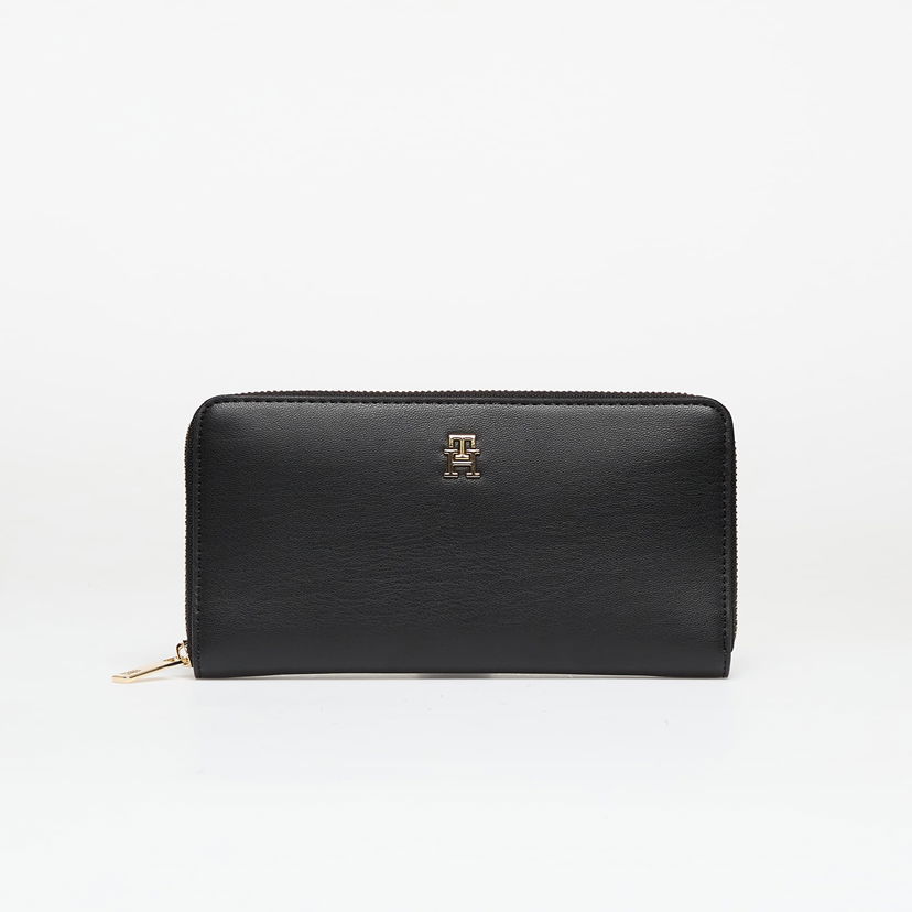 Denarnica Tommy Hilfiger Wallet TH Monogram Zip-Around Wallet Black Universal Črna | AW0AW17744 BDS