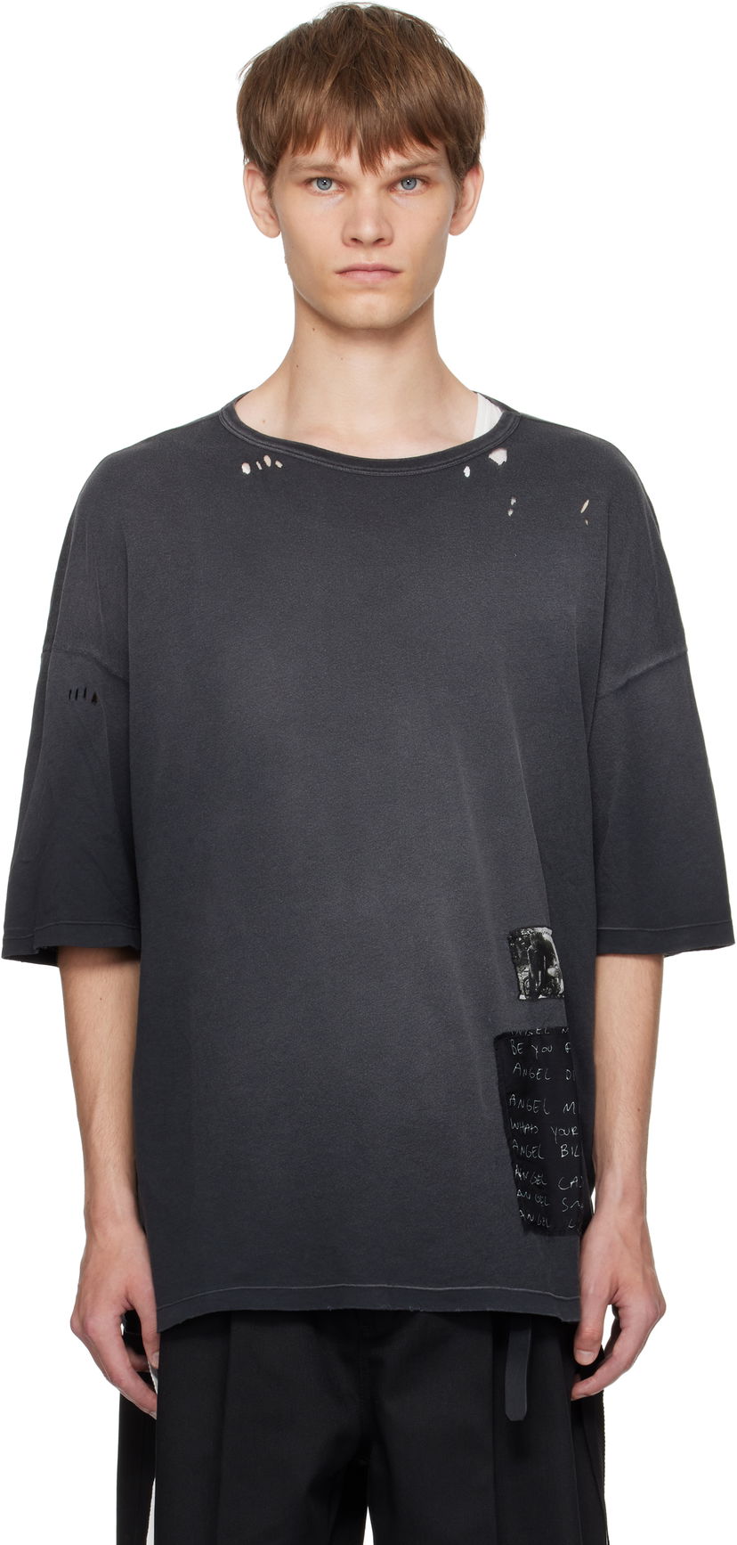 Majica Ann Demeulemeester Ann Demeulemeester Dieter High-Comfort T-Shirt Črna | B0013222-FA637-098