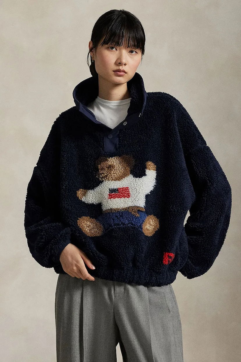 Pulover Polo by Ralph Lauren Polo Ralph Lauren Fleece Pullover with Bear Mornarica | 211971768