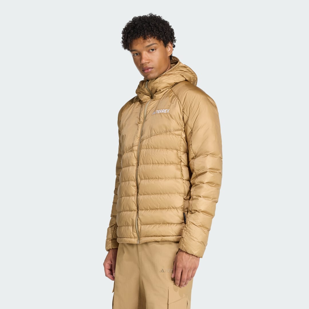 Puhovka adidas Performance Terrex Xperior Climawarm Hooded Down Jacket Bež | JL5561, 0