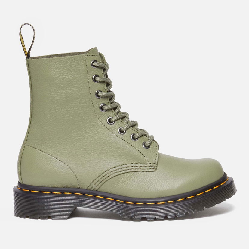 Superge in čevlji Dr. Martens 1460 Pascal Virginia Leather 8-Eye Boots - Muted Olive Siva | 31693357