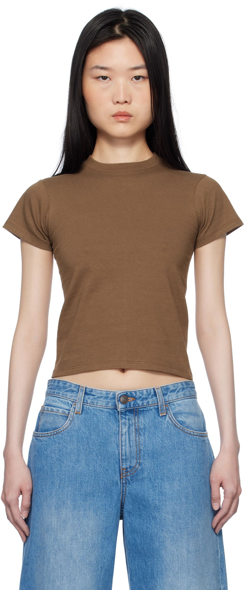 Krop-top The Row The Row Tommy T-Shirt Rjava | 7727-K603