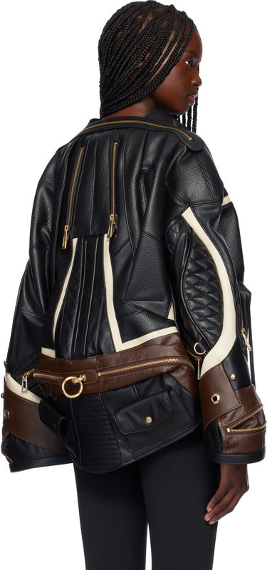 Jakna Junya Watanabe Junya Watanabe Komine Protector Faux-Leather Jacket Črna | JO-J003-051-1, 2