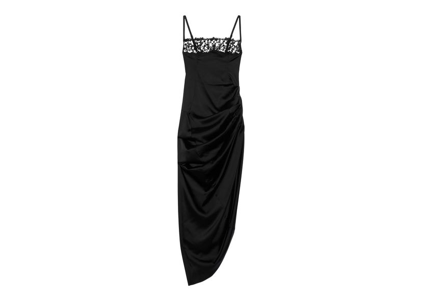 Obleke Jacquemus La Saudade Longue Brodée Dress Črna | 233DR073-1495-990