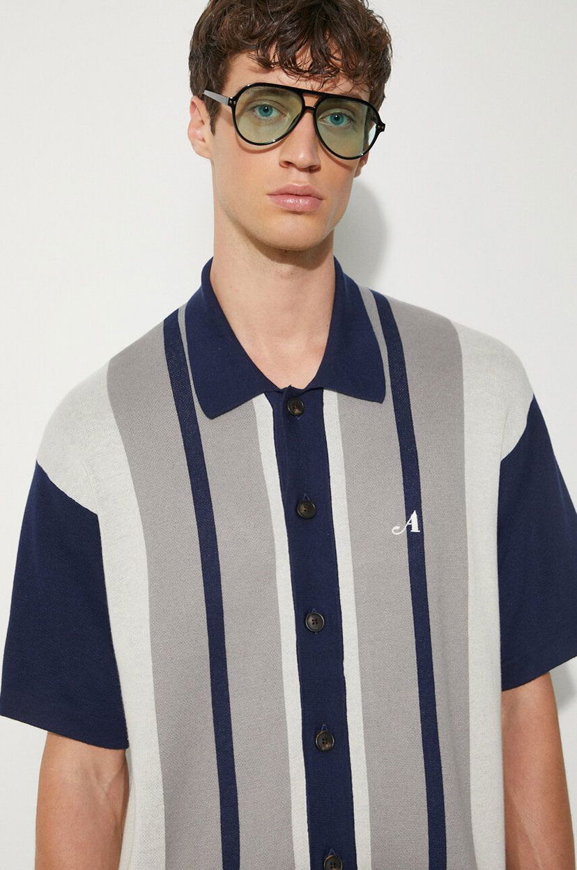 Polo majica Awake NY Awake NY Knit Camp Collar Cardigan Večbarvna | SP24.KN005