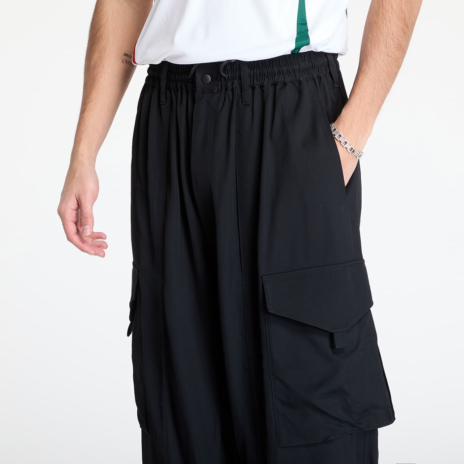 Cargo hlače Y-3 Y-3 Rayon Twill Tracksuit Pants Črna | JN4872, 1