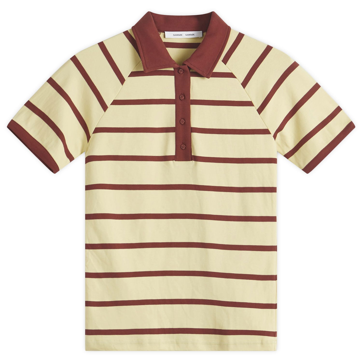 Polo majica Samsoe Samsoe Samsøe Samsøe Saamy Striped Short Sleeve Polo Shirt Rumena | F25100117-CLR002067, 0