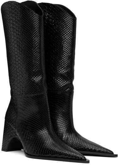 Oblačila Coperni Coperni Python Embossed Bridge Cowboy Boots Črna | COPSH16F6047, 3