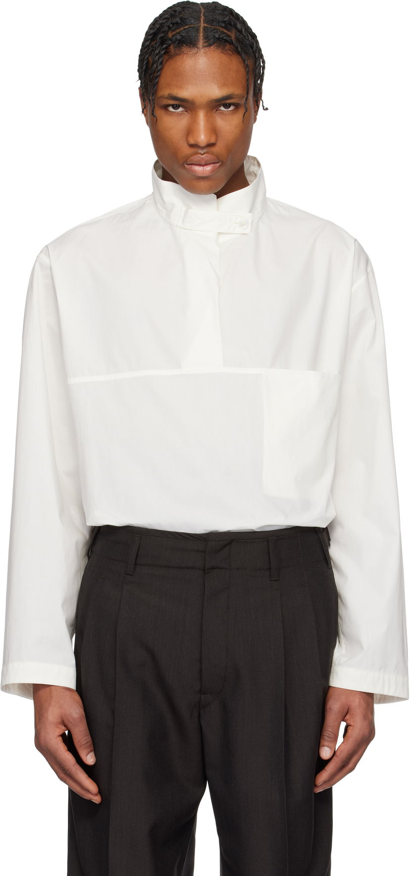 Srajce LEMAIRE Lemaire Vareuse Shirt Bela | TO1354 LF588